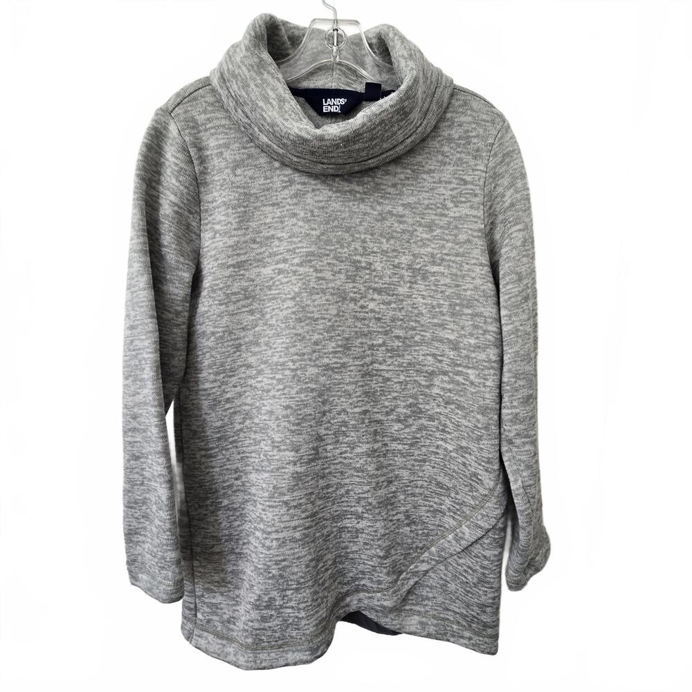 Lands' End Soft Green Cowl Neck Sweater - Size M